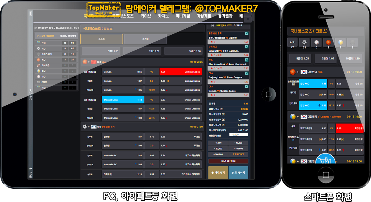 탑메이커솔루션 스포츠 토토 분양, 국내형